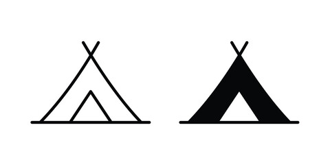 Camping icon graphic element for project and web designs © Sara