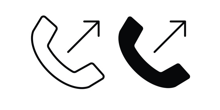 Call outgoing icon graphic element for project and web designs