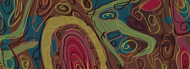 Abstract image for printing. Picture for modern interiors. The picture is painted by hand on a tablet. © neurostructure