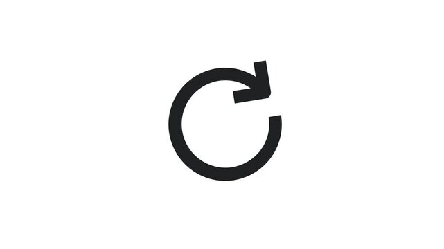 Refresh Reload Icon Animation 4K Video
