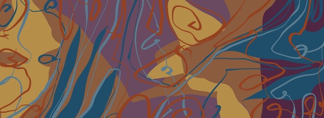 Abstract image for printing. Picture for modern interiors. The picture is painted by hand on a tablet. © neurostructure