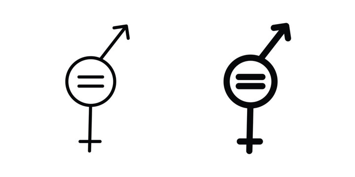 Equality icon graphic element for project and web designs