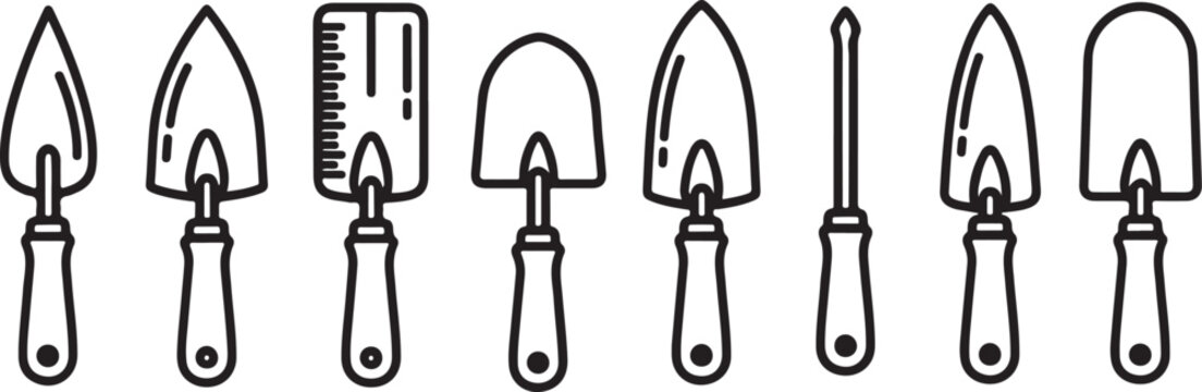 Set of eight different style vector icons for spray bottles and sprayers Vector