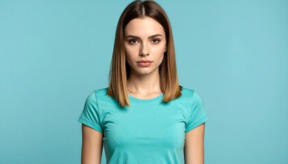 Obraz premium Serious confident woman looking ahead
