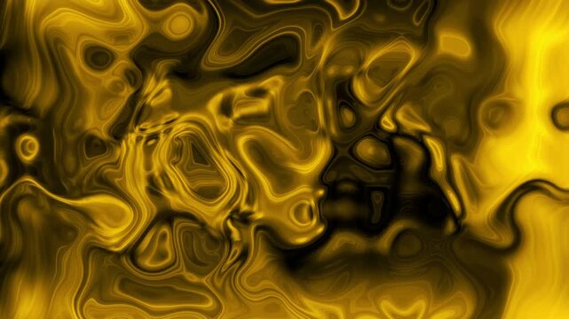 Fluid golden smoke texture. Dynamic liquid motion background.