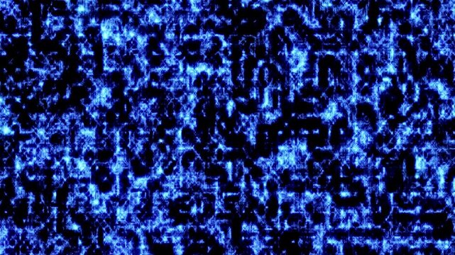 Glowing blue energy pattern with organic plasma texture on black background