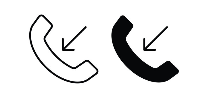 Incoming Call icon graphic element for project and web designs