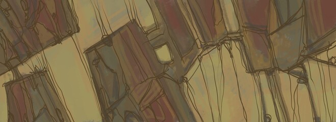 Abstract image for printing. Picture for modern interiors. The picture is painted by hand on a tablet. © neurostructure