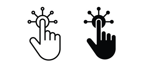Fototapeta premium Interactive icon graphic element for project and web designs