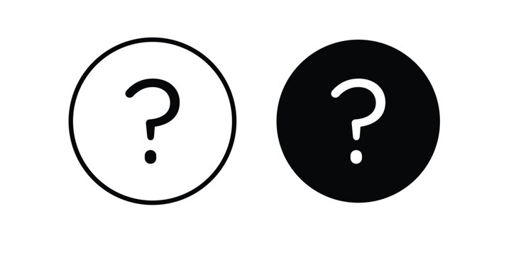 Interrogation icon graphic element for project and web designs