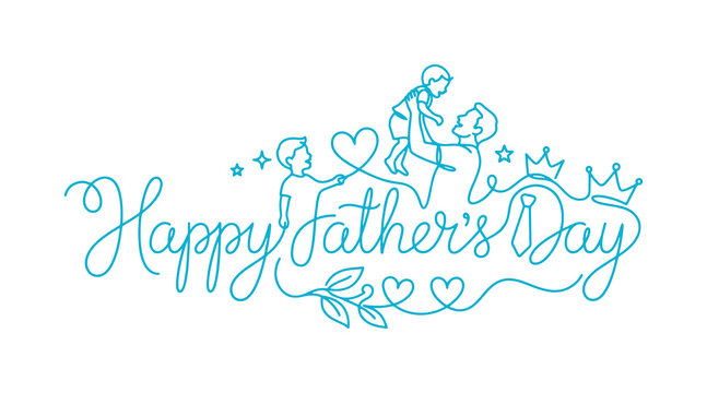 Card and poster for Father's Day. Vector illustration
