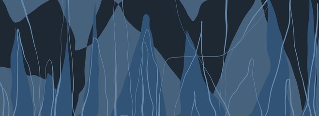 Abstract image for printing. Picture for modern interiors. The picture is painted by hand on a tablet. © neurostructure