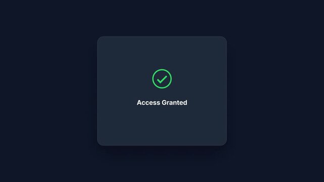 Secure Login Process for Digital Accounts with Access Granted Confirmation.