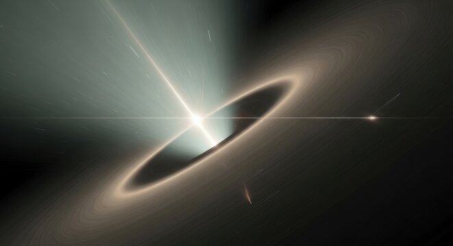Cosmic Black Hole Emits Powerful Jets with Accretion Disk