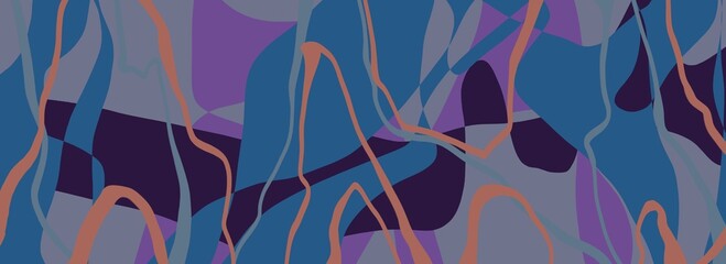 Abstract image for printing. Picture for modern interiors. The picture is painted by hand on a tablet. © neurostructure