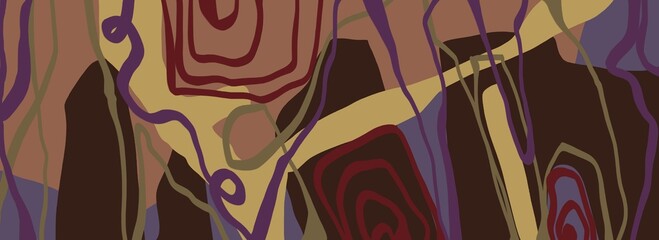 Abstract image for printing. Picture for modern interiors. The picture is painted by hand on a tablet. © neurostructure