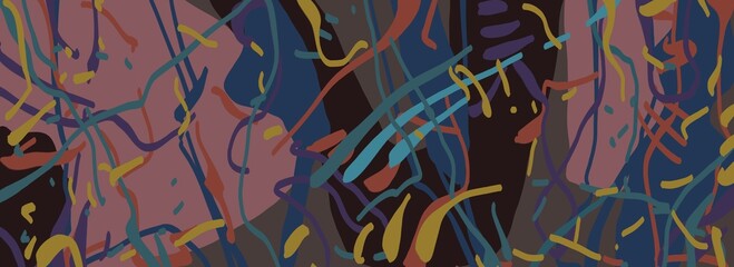 Abstract image for printing. Picture for modern interiors. The picture is painted by hand on a tablet. © neurostructure