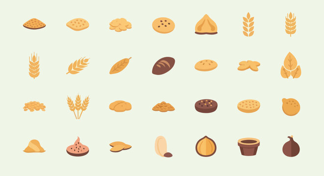 Bakery items illustration collection