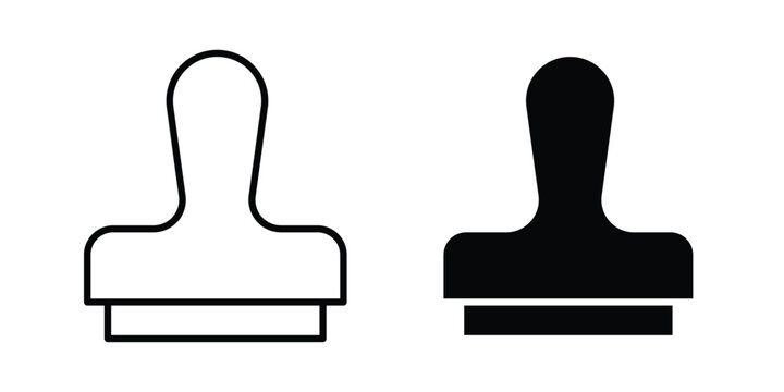 Stamp icon graphic element for project and web designs