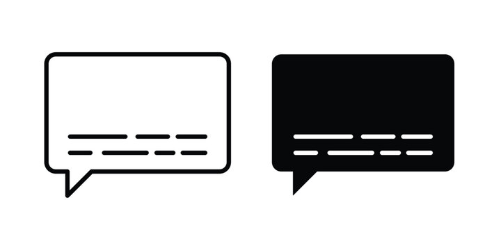 Subtitles icon graphic element for project and web designs