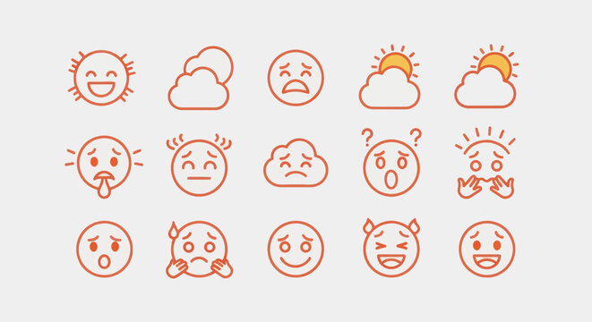 Emoji icons emotions and feelings