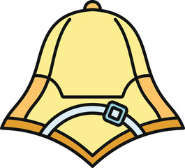 Fototapeta premium Pith helmet icon symbolizing safari, adventure, travel, and exploration