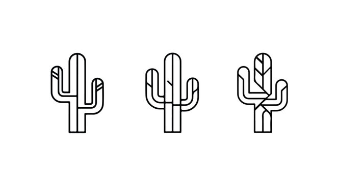 Minimalist forest pattern with dashed line trees