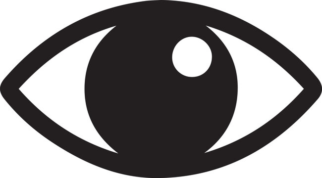 modern eye icon silhouette