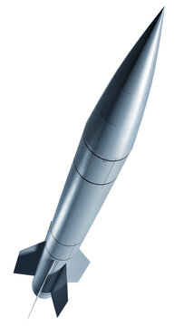 Isolated modern ballistic missile, strategic weapon system for defense or warfare
