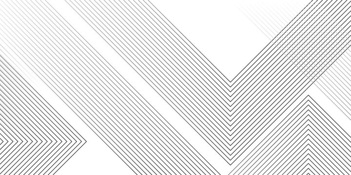 Geometric diagonal oblique vector curve gradient black and white graphic stripe line. Repeated fine diagonal lines Thin slash line stripes diagonal vector elegant background