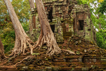 Obraz premium Preah Palilay Temple In Angkor Thom, Cambodia