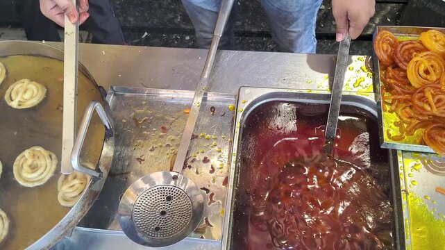 Traditional Making Process of Jalebi Sweet