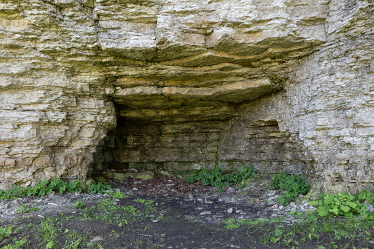 Niche In Limestone Cliff