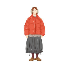Fototapeta premium young woman in a coat