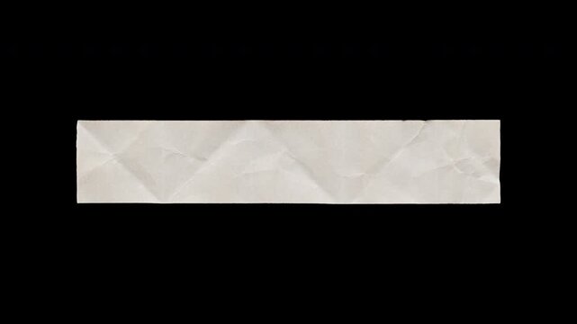 Paper reveal lower third on alpha channel - ivory