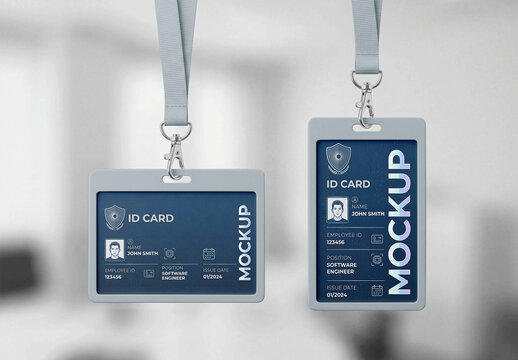 Id Badge Card Mockup