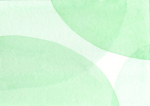 Abstract light green pastel watercolor painting with copy space