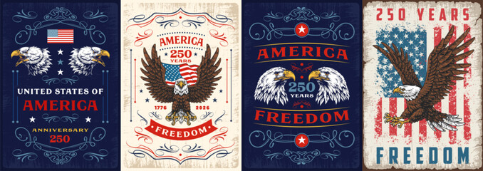 Plakat 250 years of america