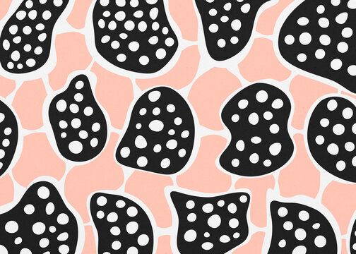Abstract biomorphic neural network pattern with organic cell