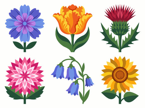 An enchanting collection of floral illustrations capturing vibrant flowers in a variety of styles, perfect for nature lovers and those seeking artistic inspiration.
