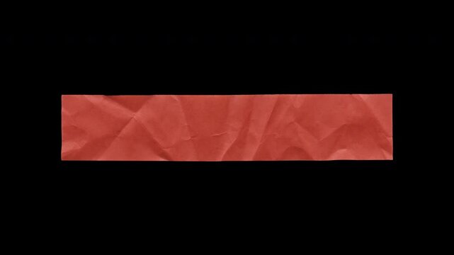 Paper reveal lower third on alpha channel - red