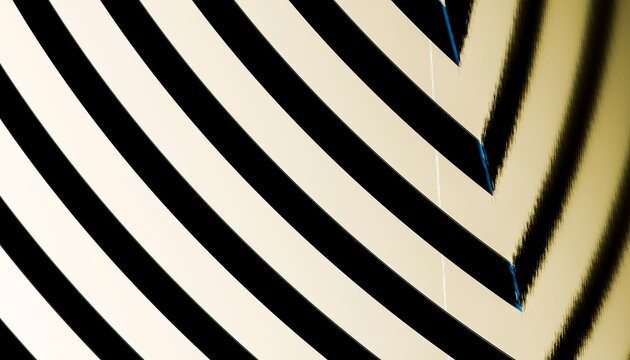 Abstract geometric background with black and gold stripes