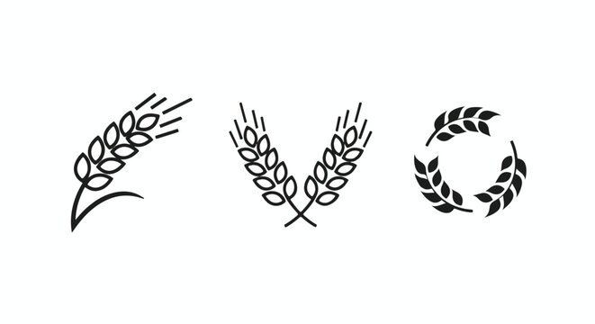 Stylized wheat ears in a stippled halftone pattern