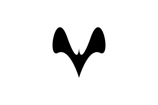 Minimalist Abstract Bat Wing Logo - Modern V Letter Winged Emblem for Gaming and Apparel Branding