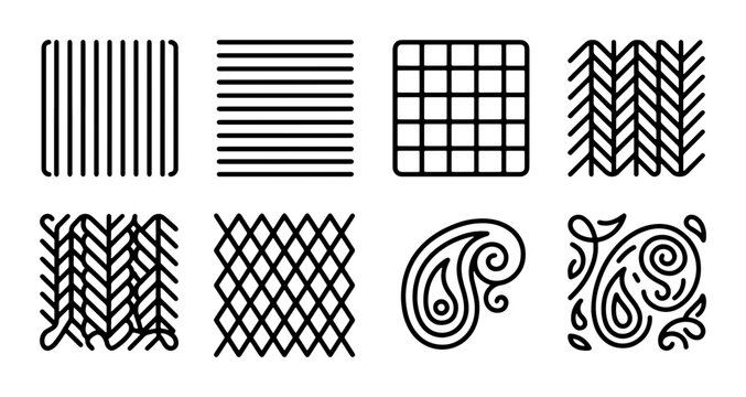 Abstract Geometric Patterns & Paisley Motifs, Minimalist Line Art Textures, Vector Swirls & Stripes, Textile Design Elements