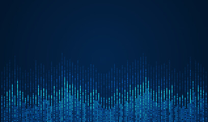 Digital technology background. Digital data square blue pattern pixel background © natrot