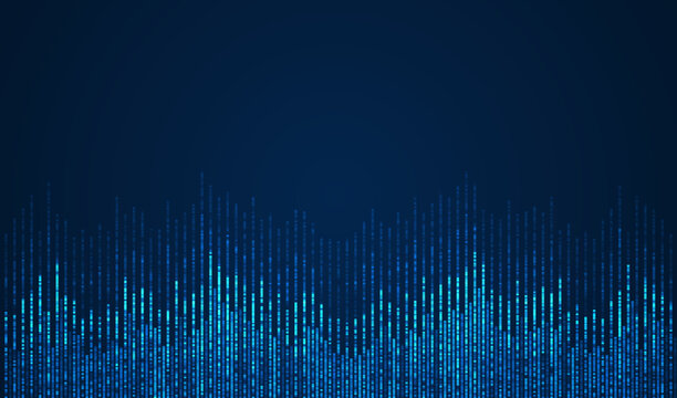Digital technology background. Digital data square blue pattern pixel background