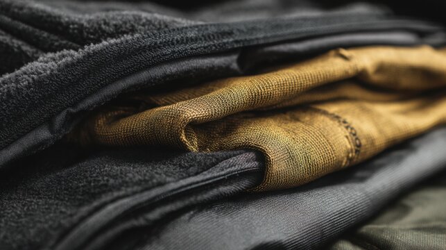 layered clothing system thermal fleece shell outdoor gear detail texture contrast functional apparel