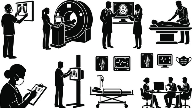 Medical Healthcare Professionals Illustration