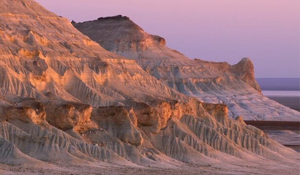 limestone and chalk landscapes Mangystau Kazakhstan